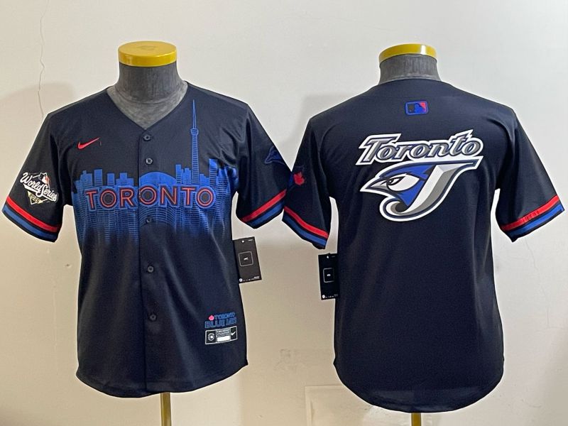 Youth 2025 Toronto Blue Jays Blank black Joint Name Nike MLB Jersey 016